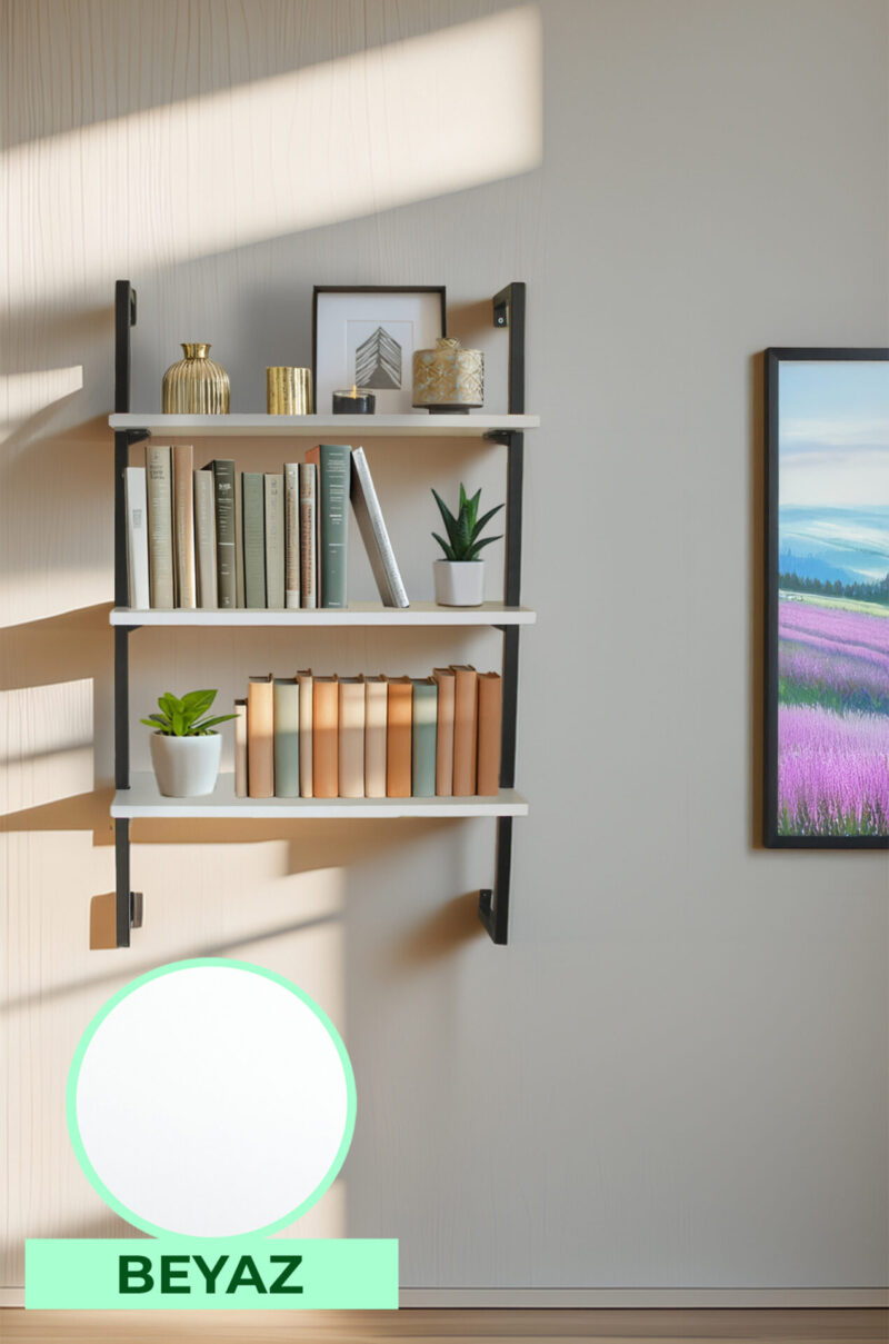 Üç Raflı Kitaplık-3 Raflı