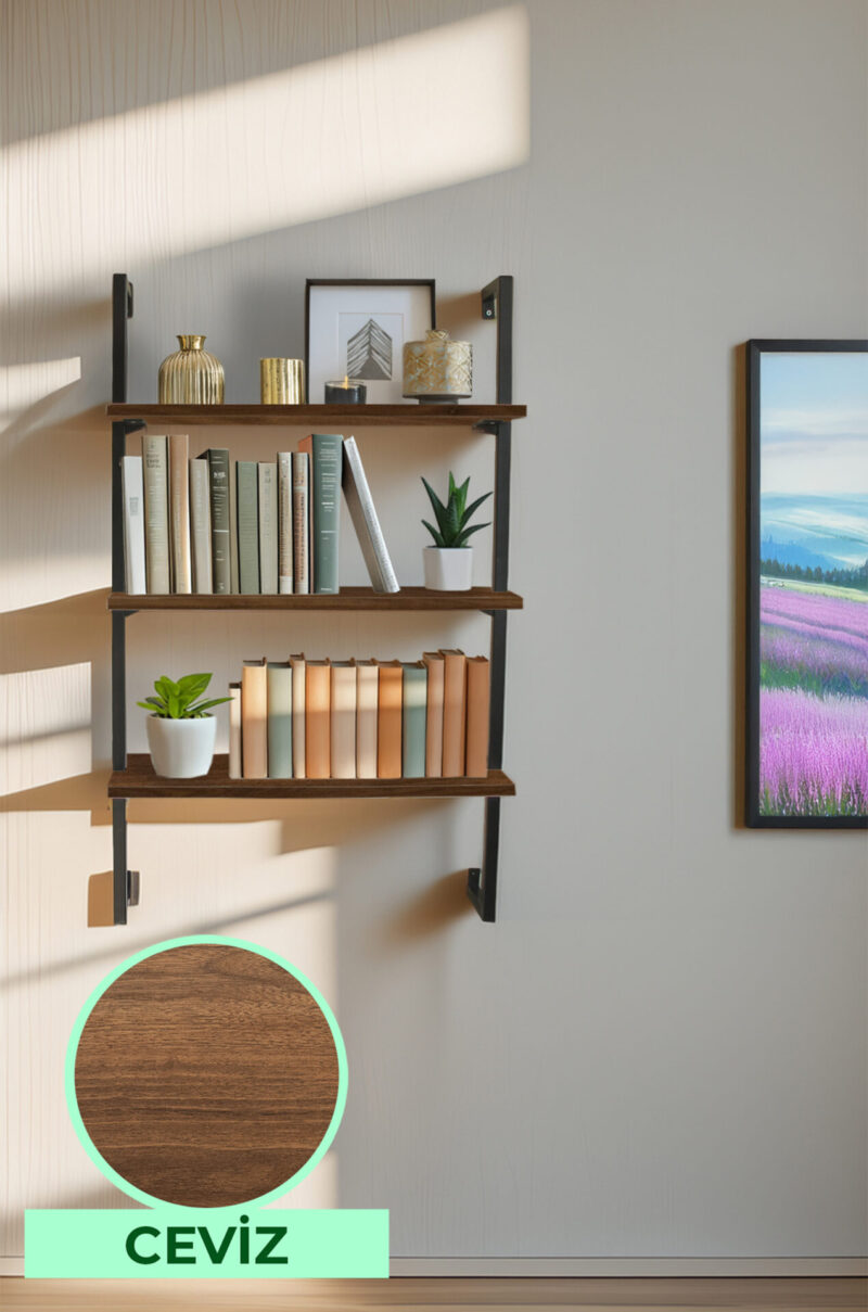 Üç Raflı Kitaplık-3 Raflı