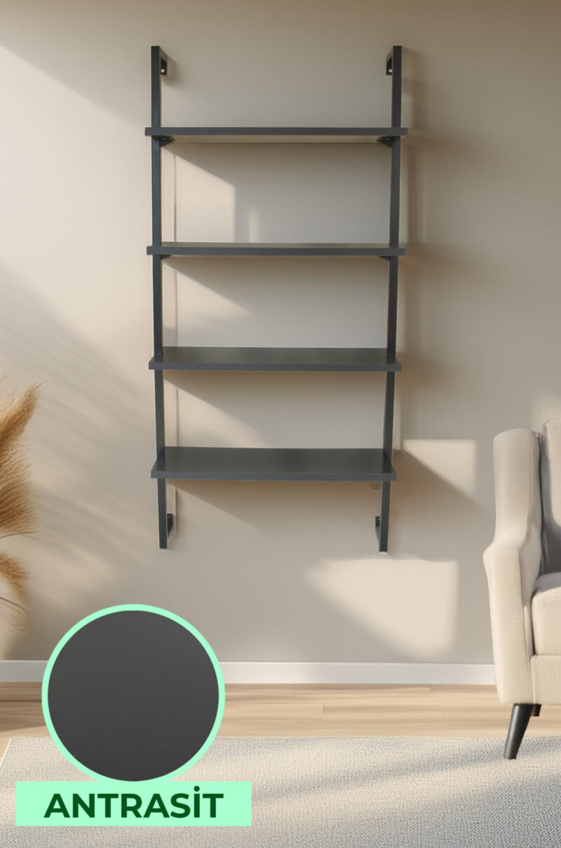 Dörtlü Raflı Kitaplık-4 Raflı