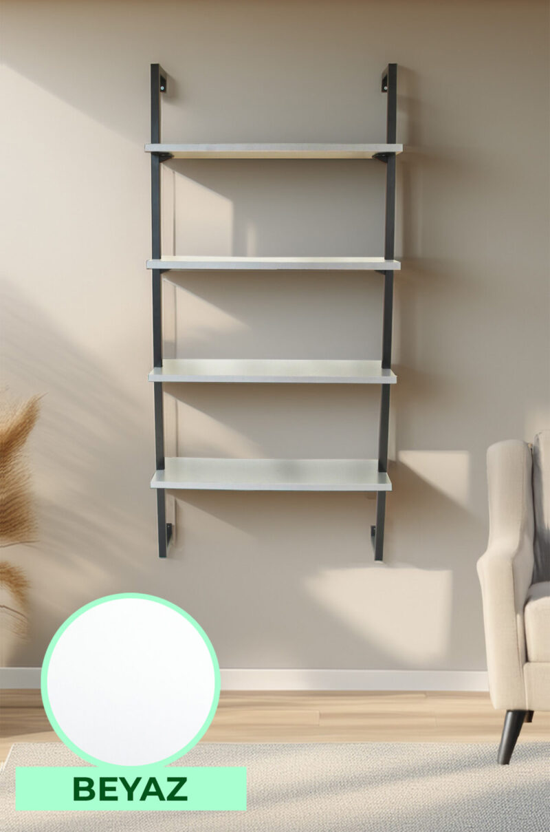 Dörtlü Raflı Kitaplık-4 Raflı