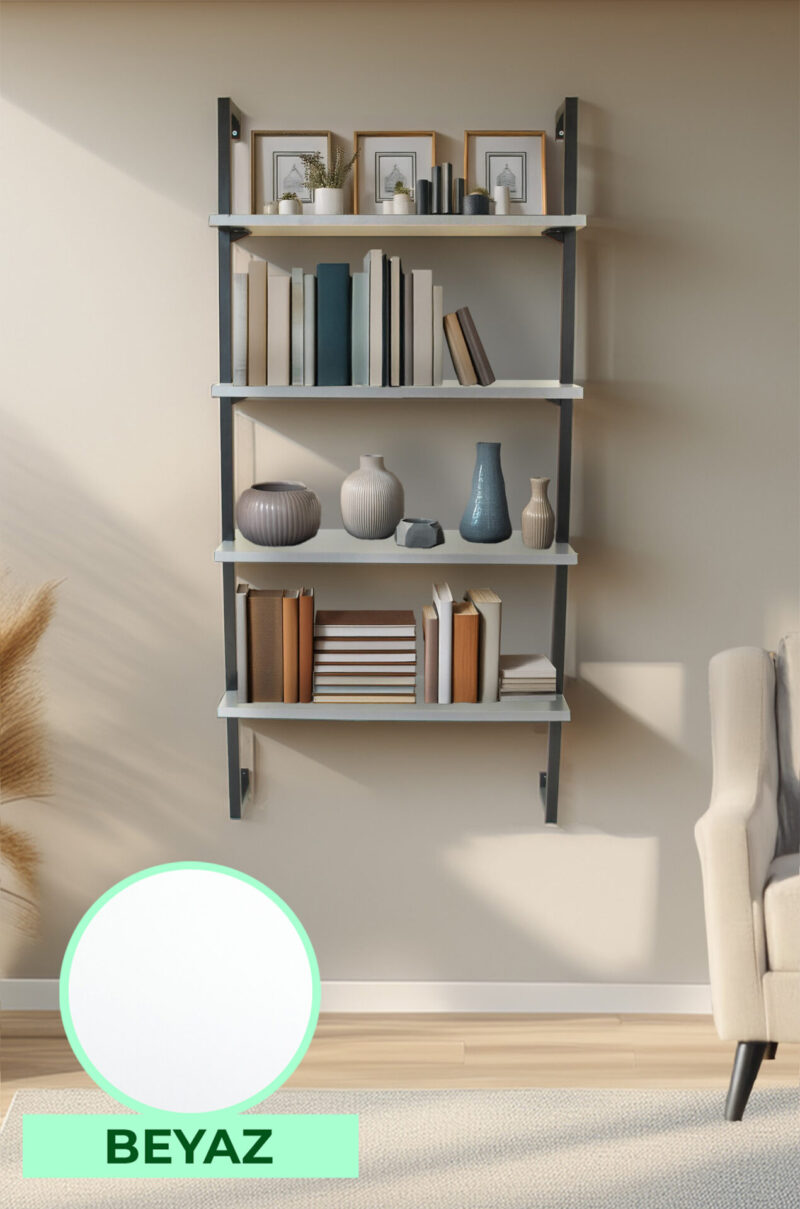 Dörtlü Raflı Kitaplık-4 Raflı