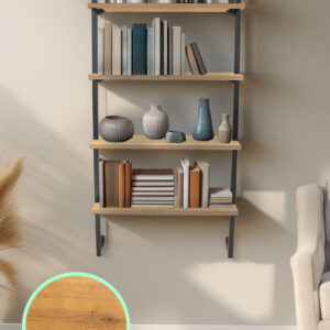 Dörtlü Raflı Kitaplık-4 Raflı