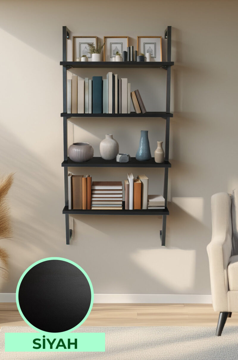 Dörtlü Raflı Kitaplık-4 Raflı