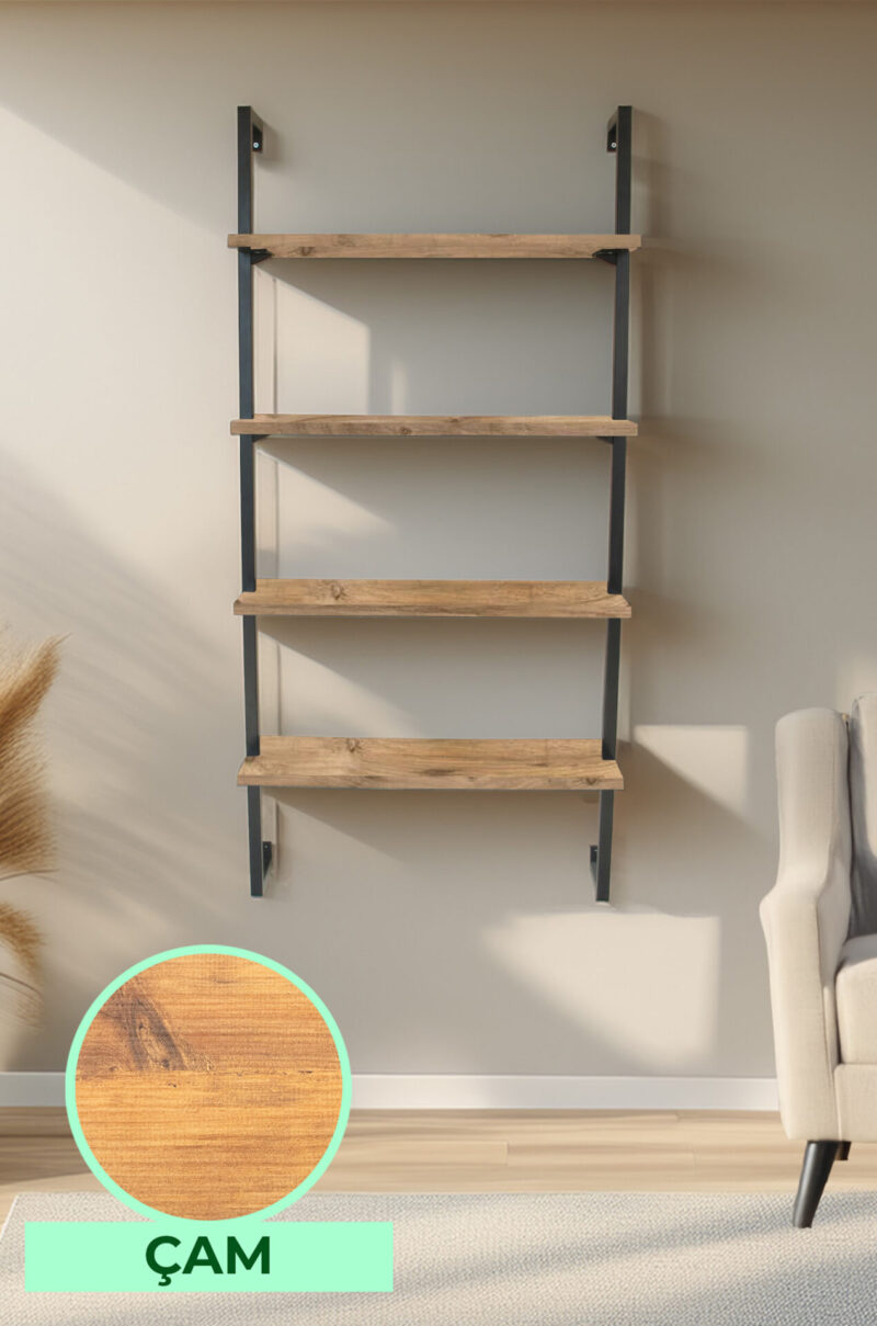 Dörtlü Raflı Kitaplık-4 Raflı