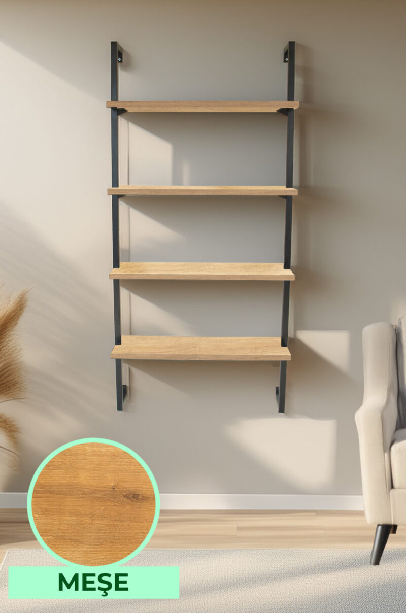 Dörtlü Raflı Kitaplık-4 Raflı