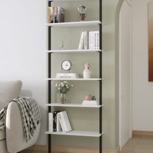 60x20 cm, Siyah Metal, 6 Raflı Duvar Rafı | Kitaplık & Mutfak, Banyo Organizer