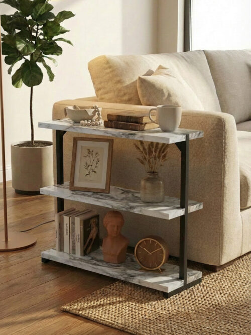 Üçlü Yan Sehpa-3 Raflı