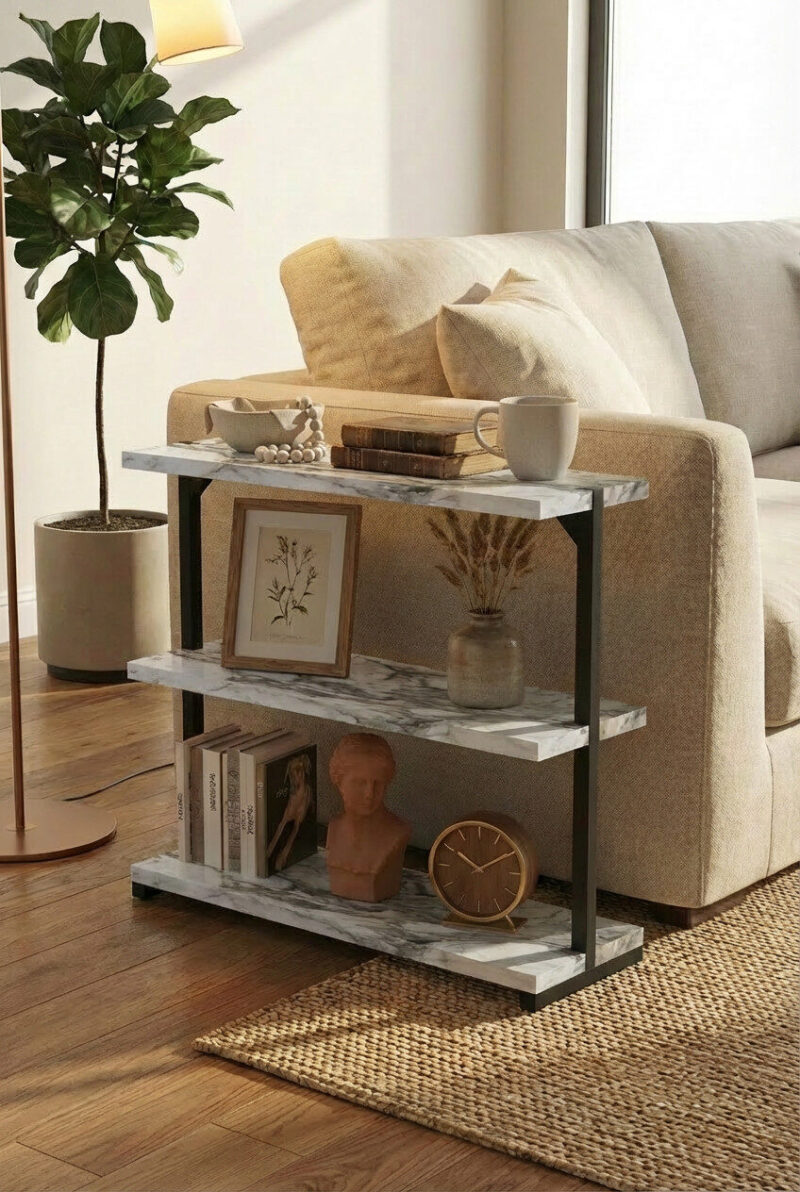 Üçlü Yan Sehpa-3 Raflı